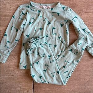 Cozy’s Green Golf Pattern Pajama Set boys 3t